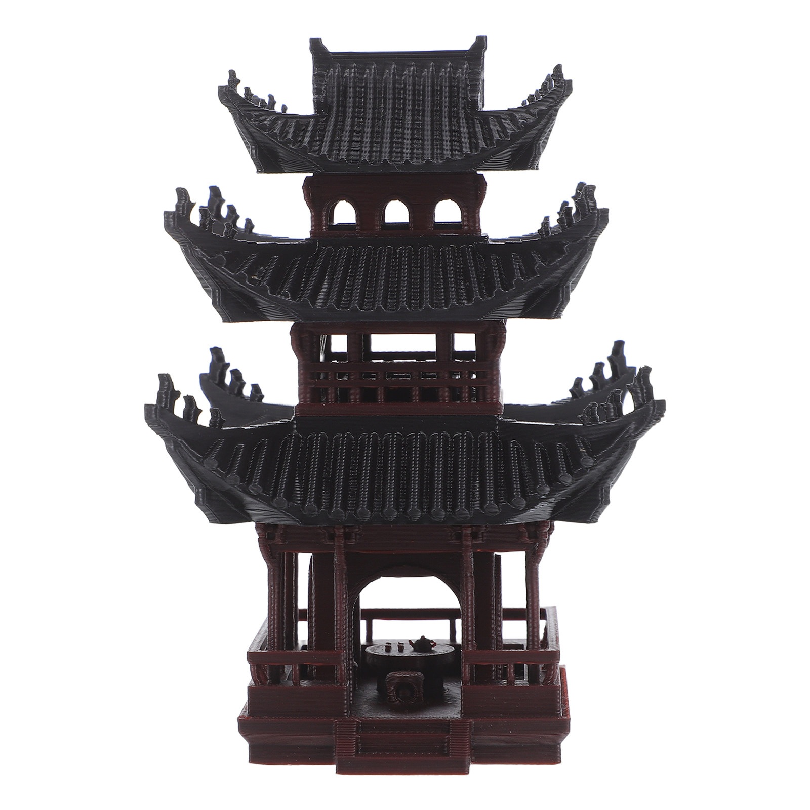 Mini Bonsai Zen Garden - Miniaturowy pawilon, statuetka, mały ornament do