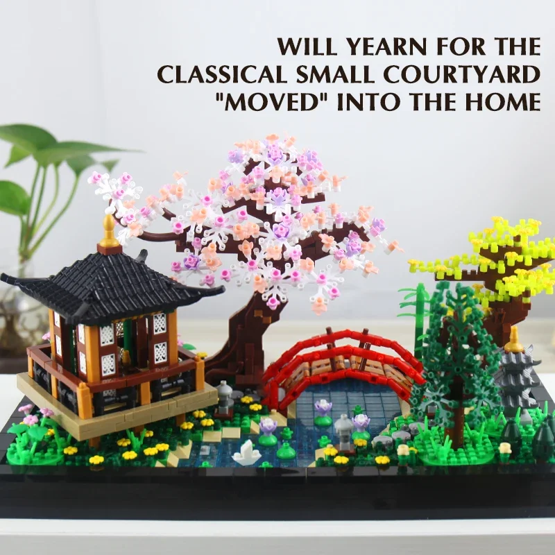 Bonsai Tree Zen Garden - Klocki DIY Zen Realm Garden, kreatywny