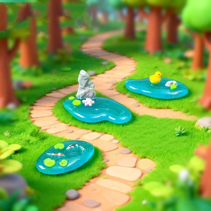 【MA】Mini Ozdoby do stawów z ży – Bonsai Garden With Koi Pond recenzja i cena