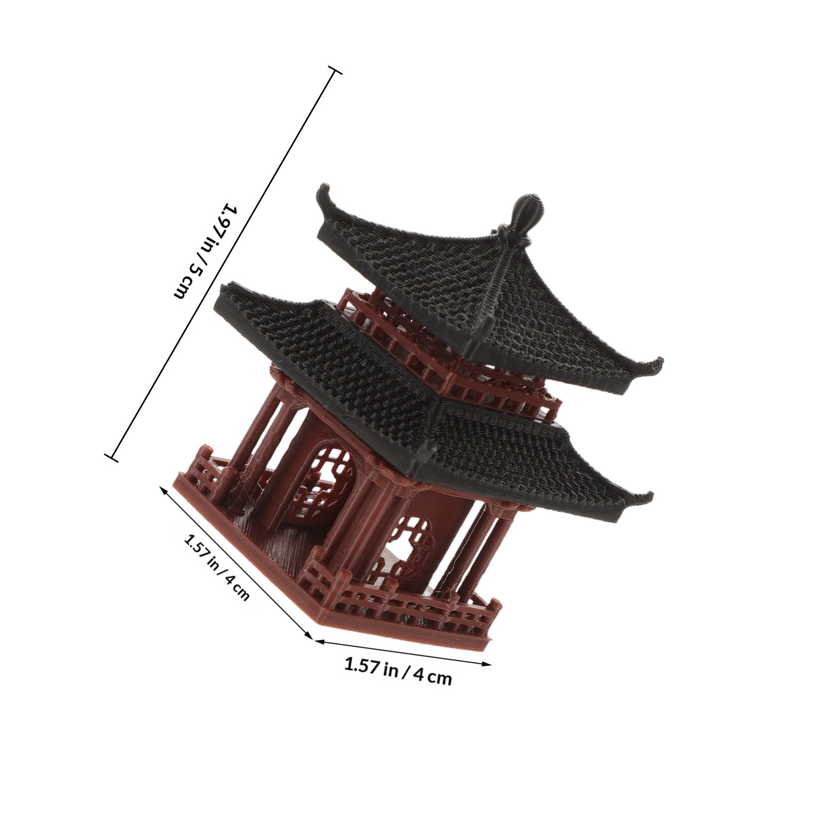 Miniaturowa brązowa pagoda, rę – Mini Bonsai Zen Garden recenzja i cena