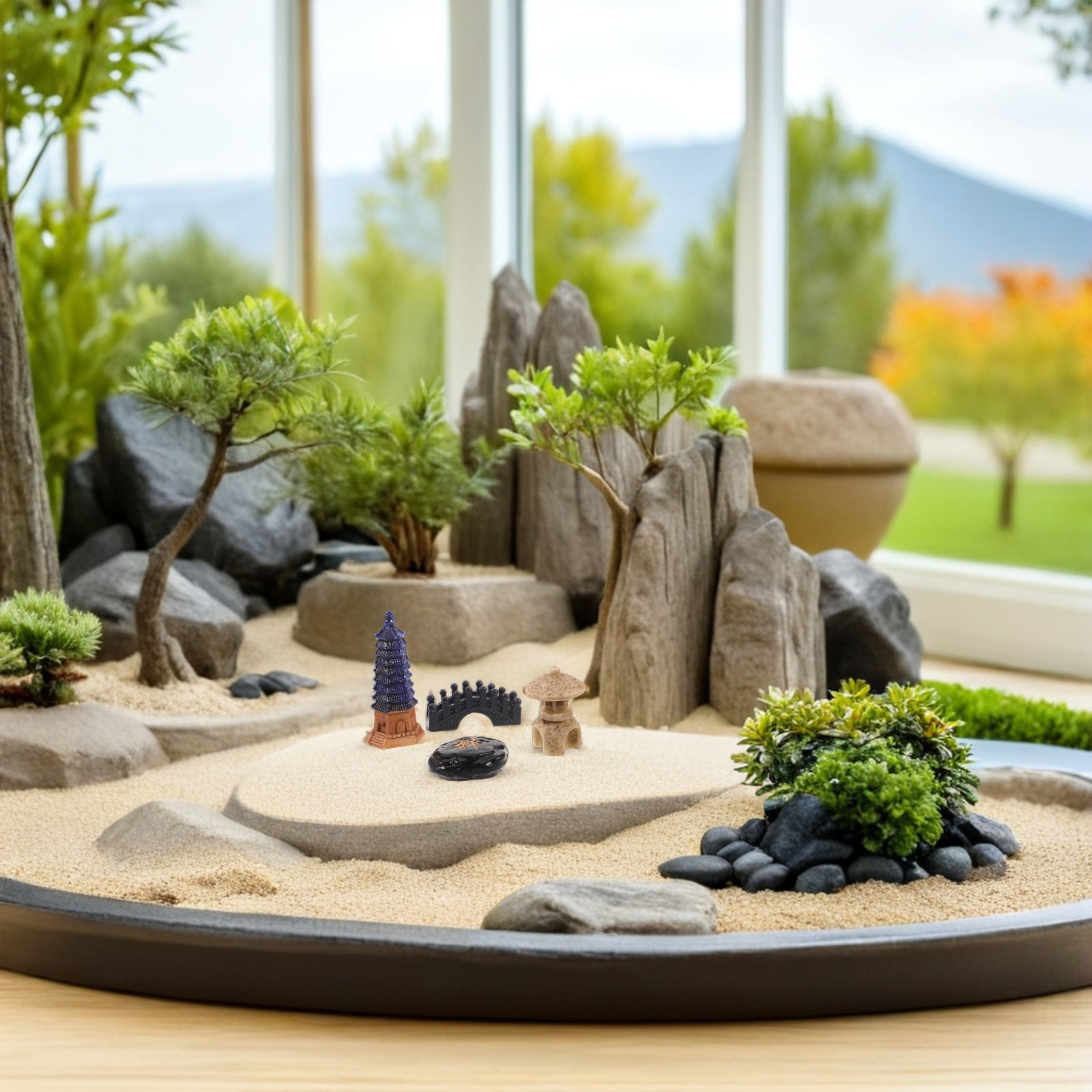 4 szt. Mini Japońskie Pagody S – Mini Bonsai Zen Garden recenzja i cena