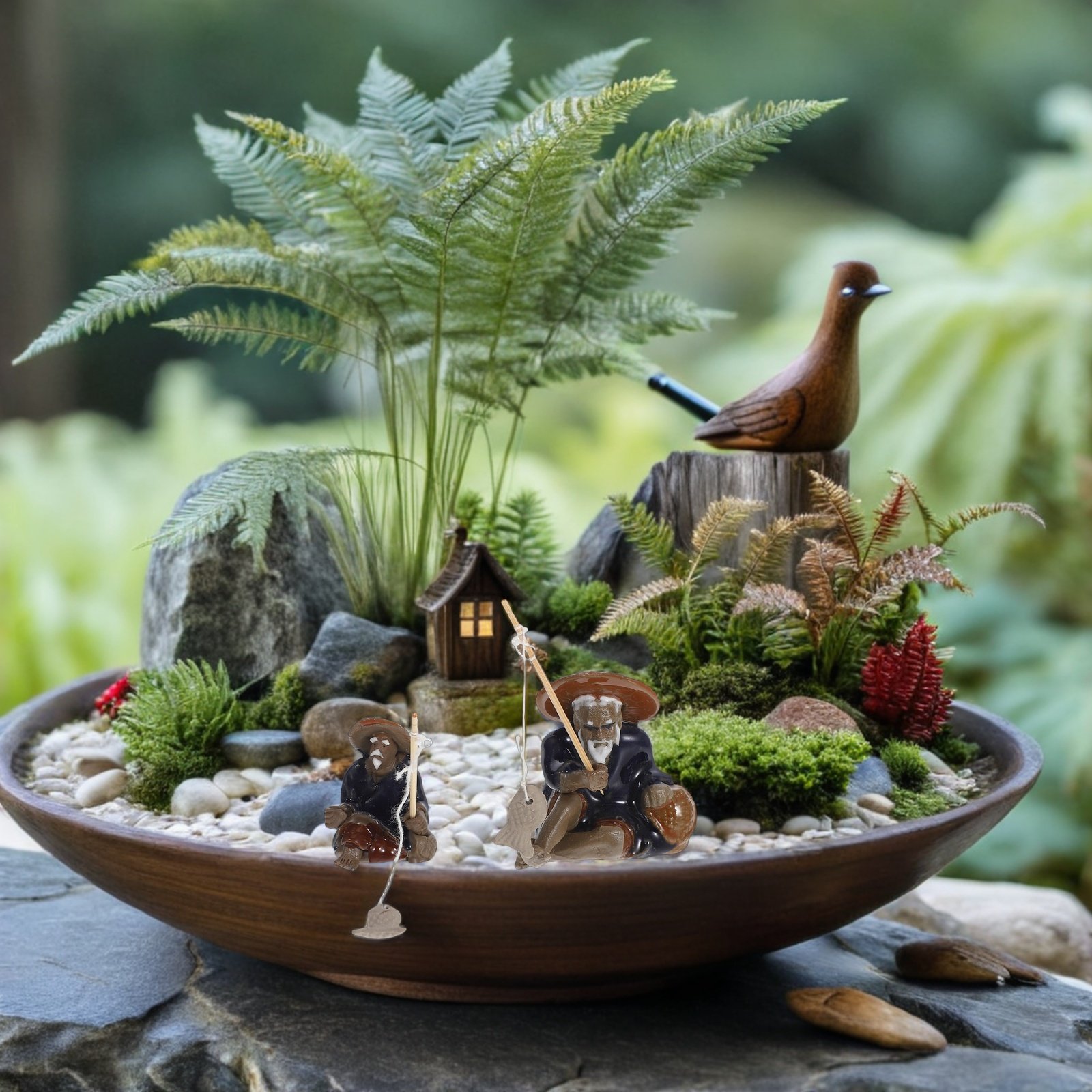 2 szt. Miniaturowa figurka ryb – Mini Bonsai Zen Garden recenzja i cena