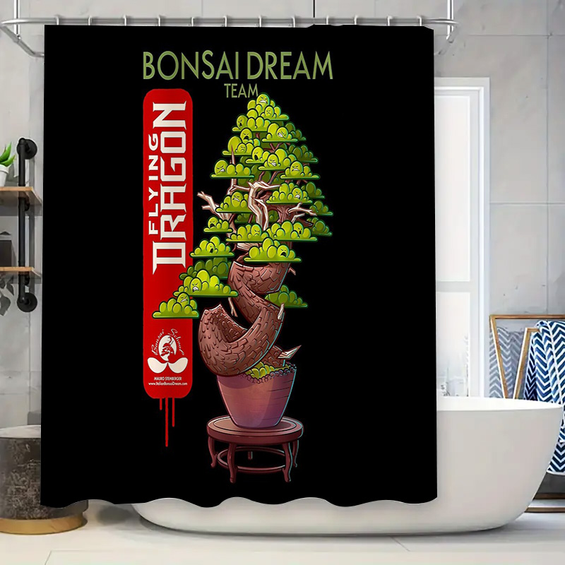 Zasłona prysznicowa z motywem  – Bonsai Tree Zen Garden recenzja i cena